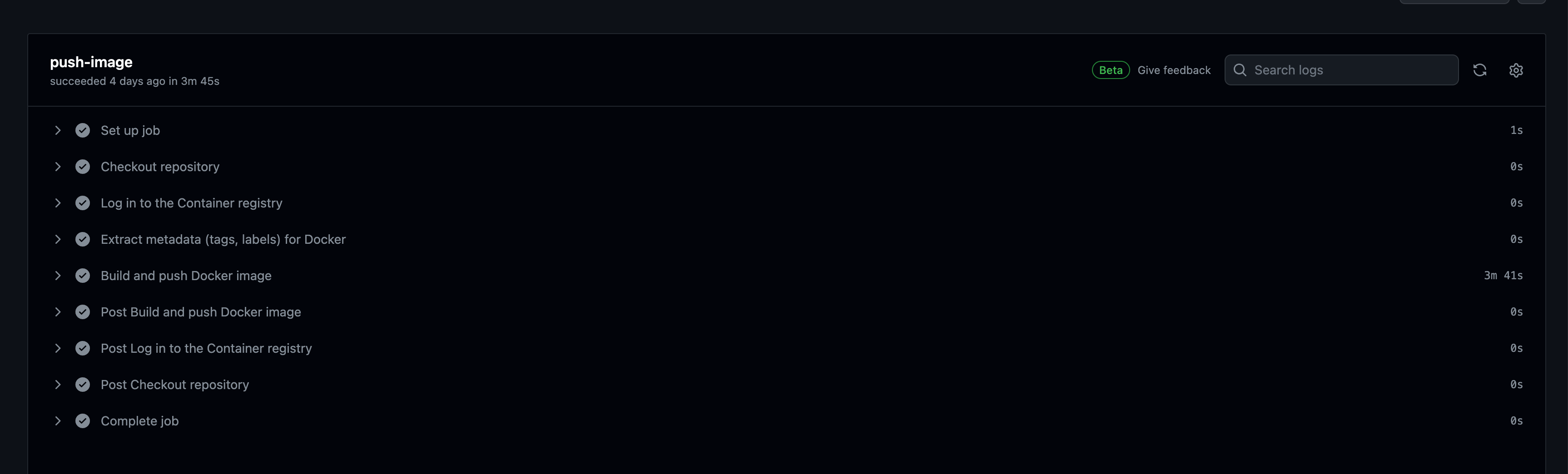 GitHub Actions로 3분 56초만에 빌드된 이미지